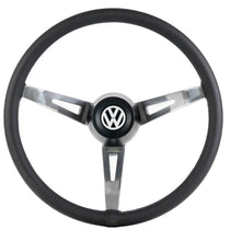 Cargar imagen en el visor de la galería, Volante VW estrella CROMO/NEGRO