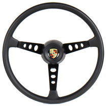 Cargar imagen en el visor de la galería, Volante Porsche 9 agujeros CROMO/NEGRO