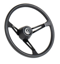 Cargar imagen en el visor de la galería, Volante VW estrella CROMO/NEGRO