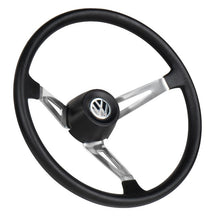 Cargar imagen en el visor de la galería, Volante VW estrella CROMO/NEGRO