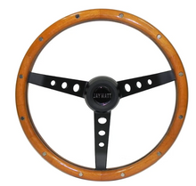 Cargar imagen en el visor de la galería, Volante TALADELTA WOOD (madera cedro rosa con tachas) - Emblema Jaymatt