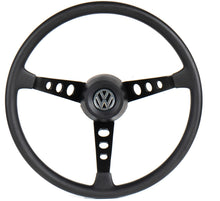 Cargar imagen en el visor de la galería, Volante VW 9 agujeros CROMO/NEGRO
