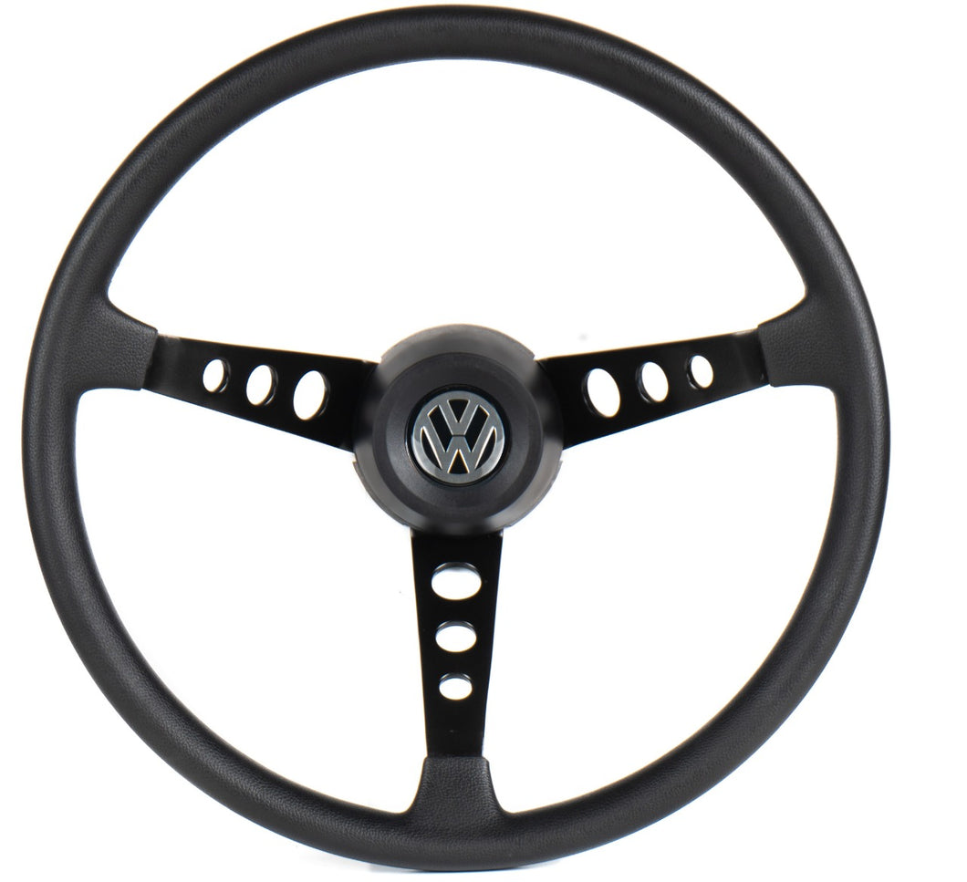 Volante VW 9 agujeros CROMO/NEGRO