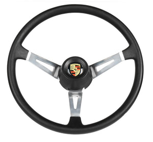 Volante Porsche Estrella CROMO/NEGRO